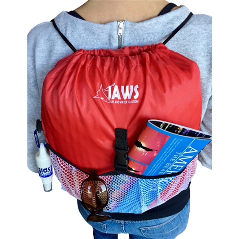 JAWS QuickPACK Drawstring Organizing Backpack with SwimPack Aquatic Care Kit