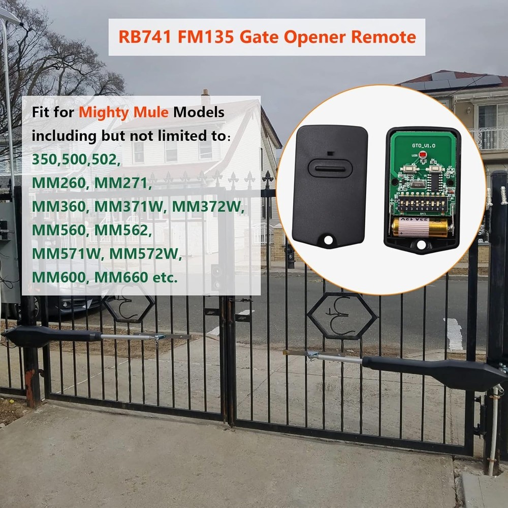 RB741 Mighty Mule Gate Remote Control 3-Pack