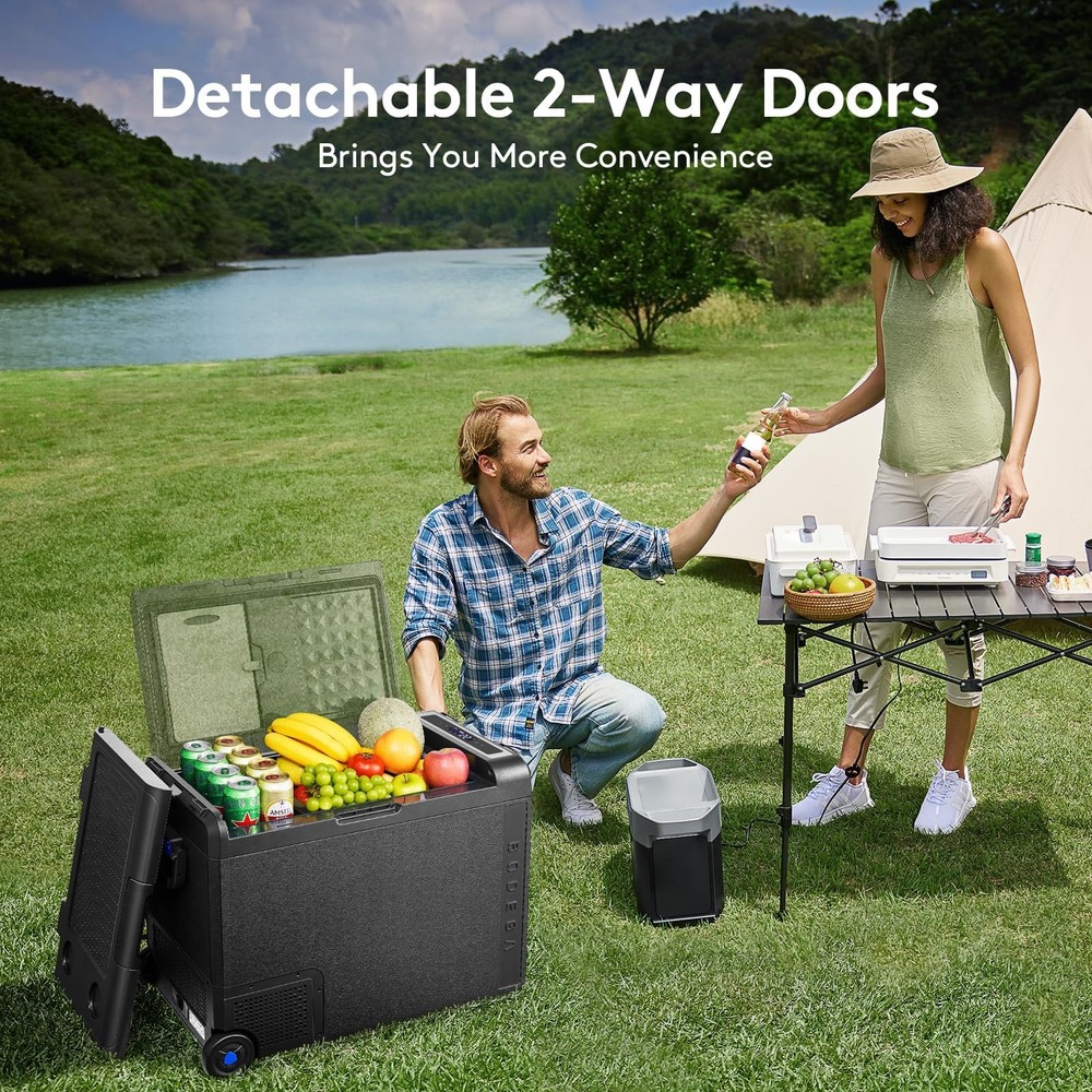 12 Volt Car Refrigerator, 61Quart (58L) Car Fridge WIFI APP Control