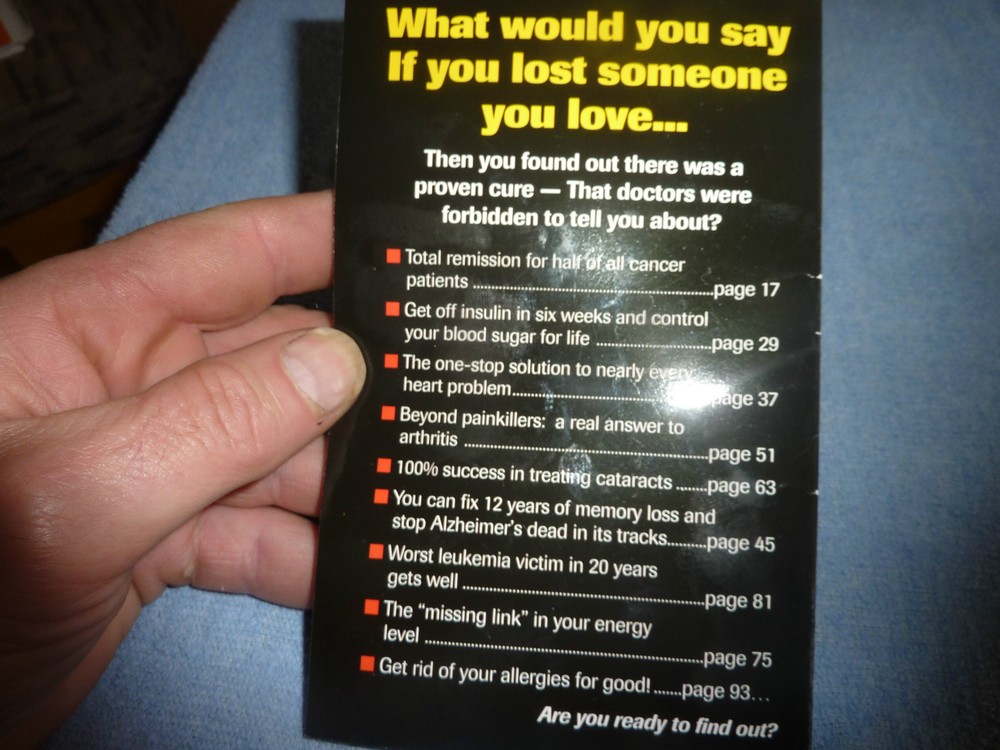 Fordidden Cures Paper Back Book