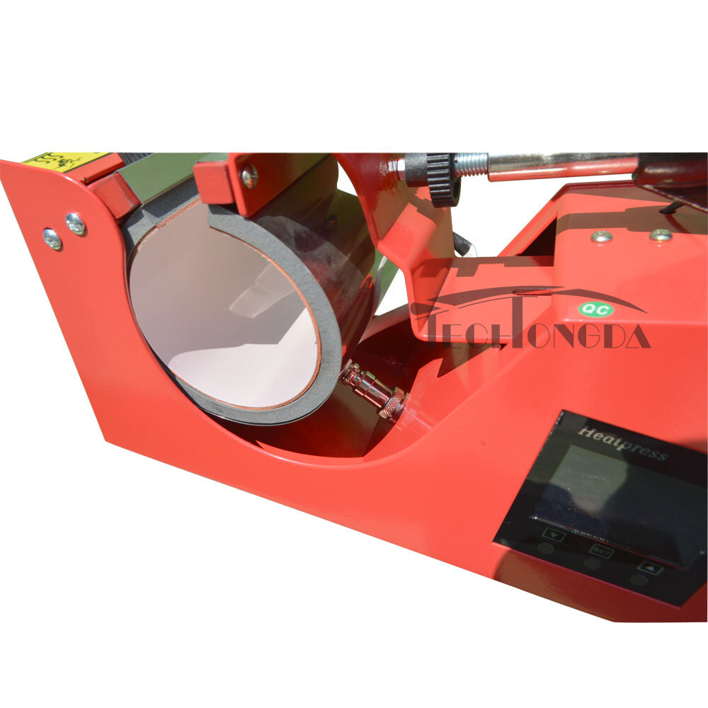 Techtongda New Red 110V LCD Touchable Screen Mug Press Transfer Machine 11 15OZ