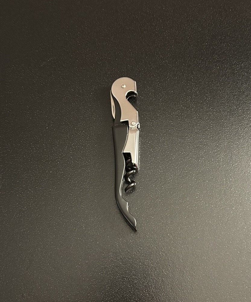 Corkscrew Bottle & Wine Opener - Stainless Steel Black Multitool