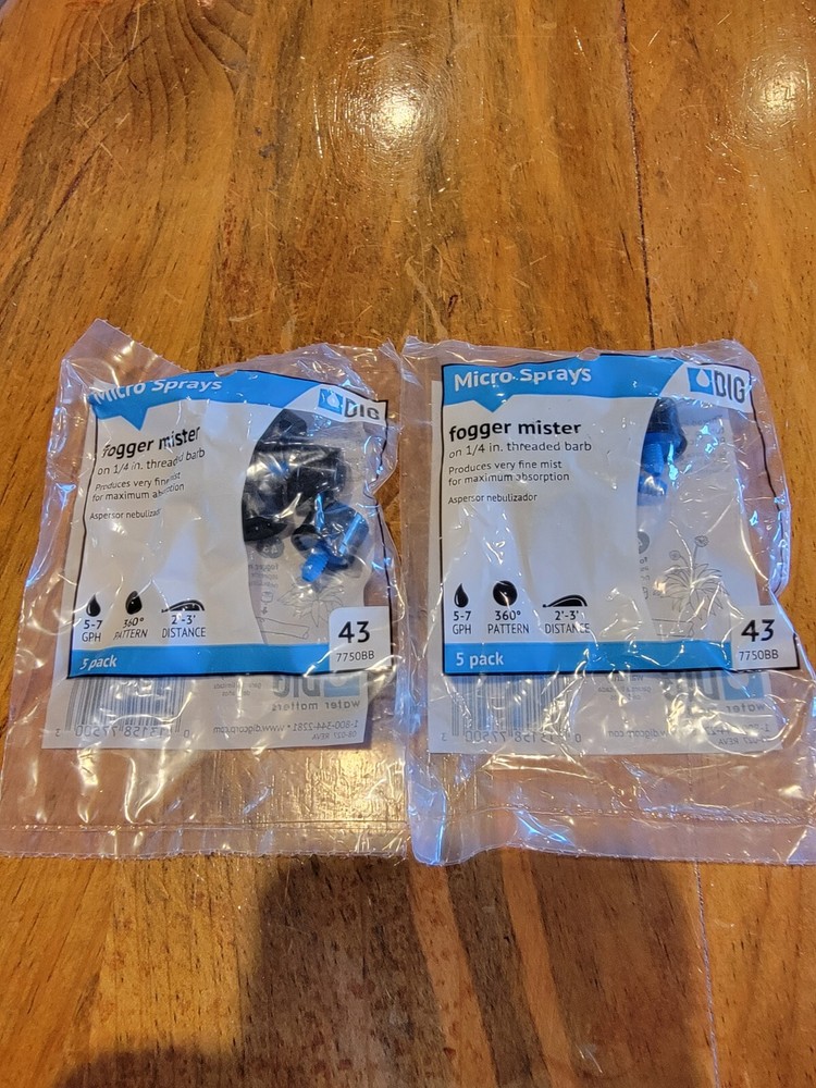 2pk DIG Micro Sprays On  1/4 in. Threaded Barb 7750BB. 5-7 gpm, 5per pack