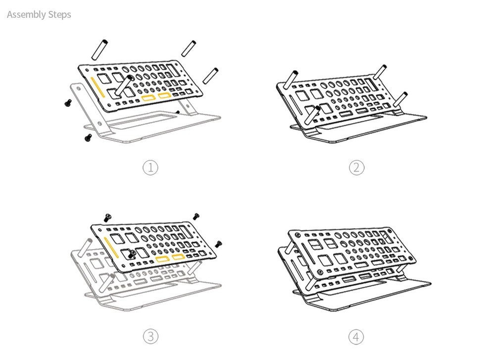 Dark Grey Aluminum Screwdriver Rack - Desk & Workbench Tool Organizer