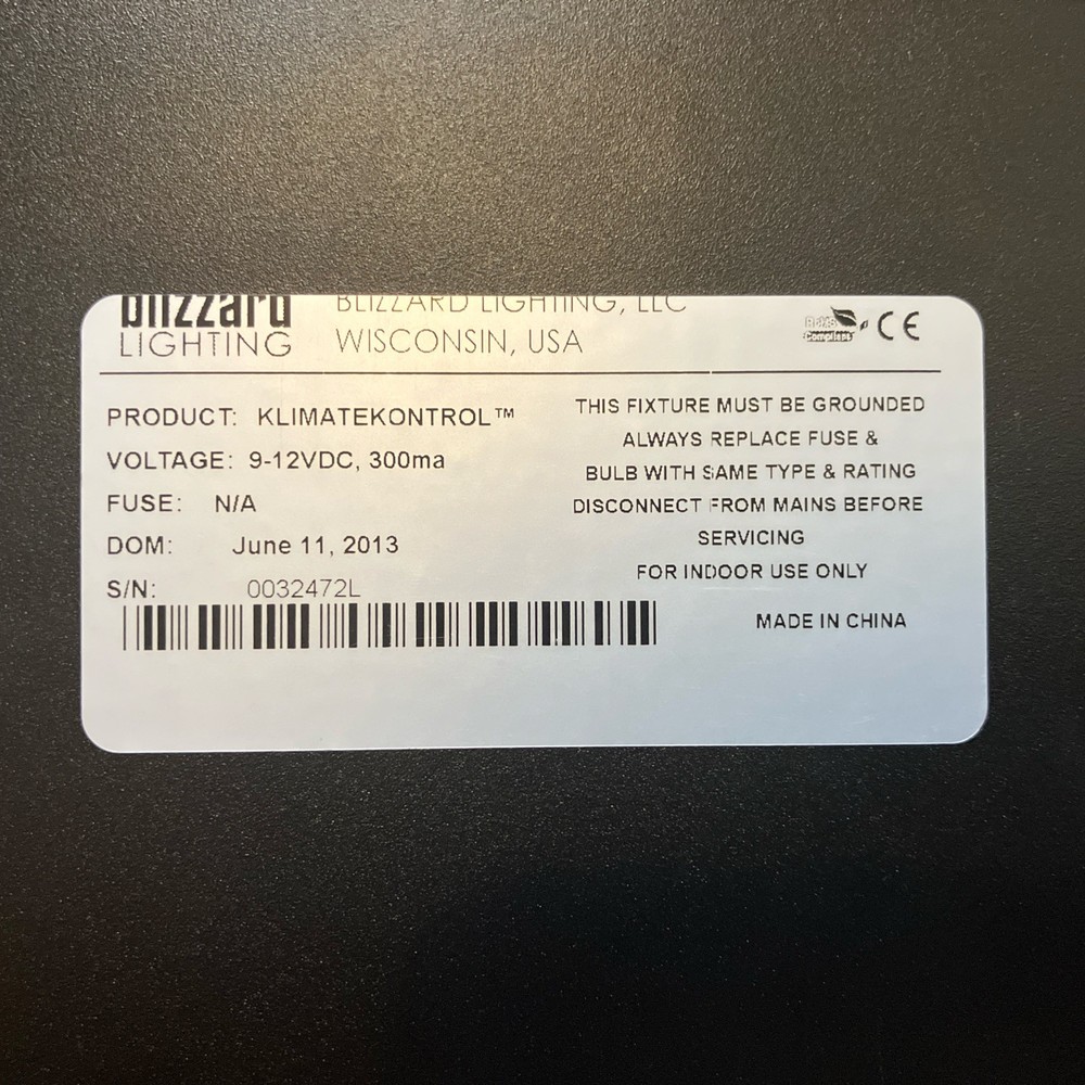 Blizzard Lighting Klimate Kontrol DMX Controller