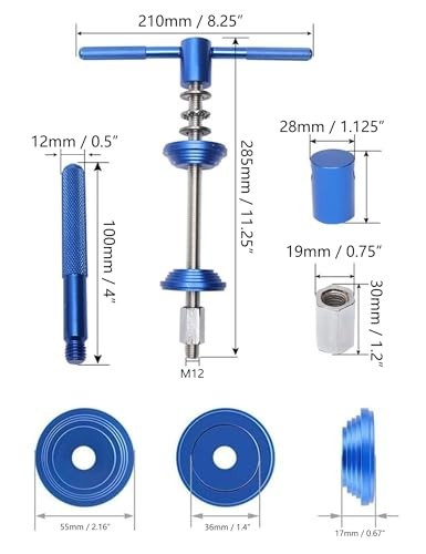Bicycle Headset & Bottom Bracket Tool Set - Installation & Removal Bearing Press