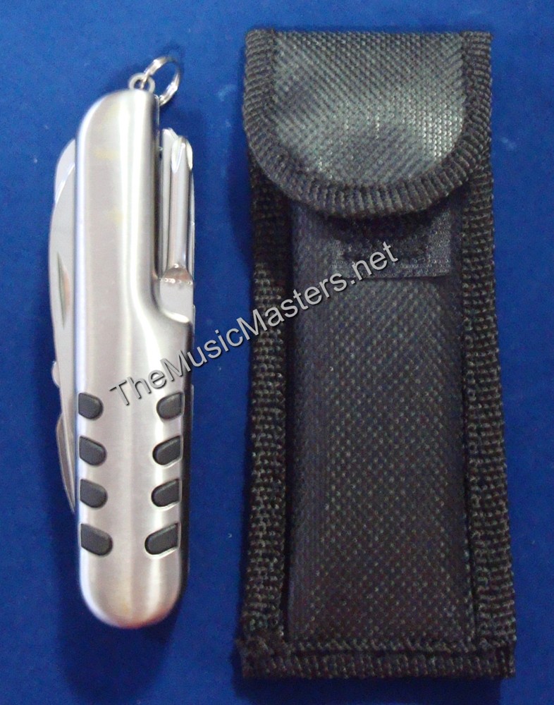 Folding 15 Function Pocket Army Style Knife Camping Boating Multi-Tool w/ Case