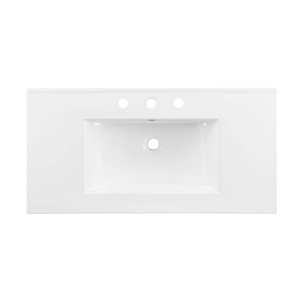Modway Alchemist 36" Bathroom Vanity in White Black