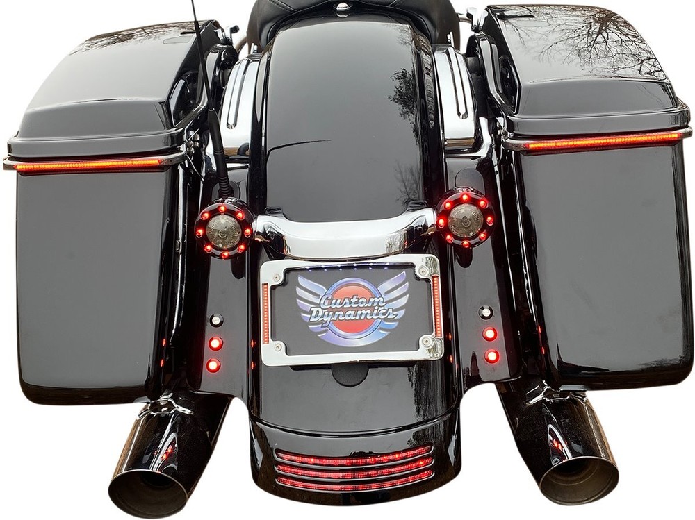 Custom Dynamics Run/Brake/Turn LED Radius License Plate Frame (TF05-SS6-C)