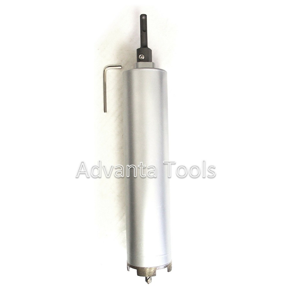 3" Dry Diamond Core Bit for Concrete with SDS Plus Adapter & Pilot Drill Bit