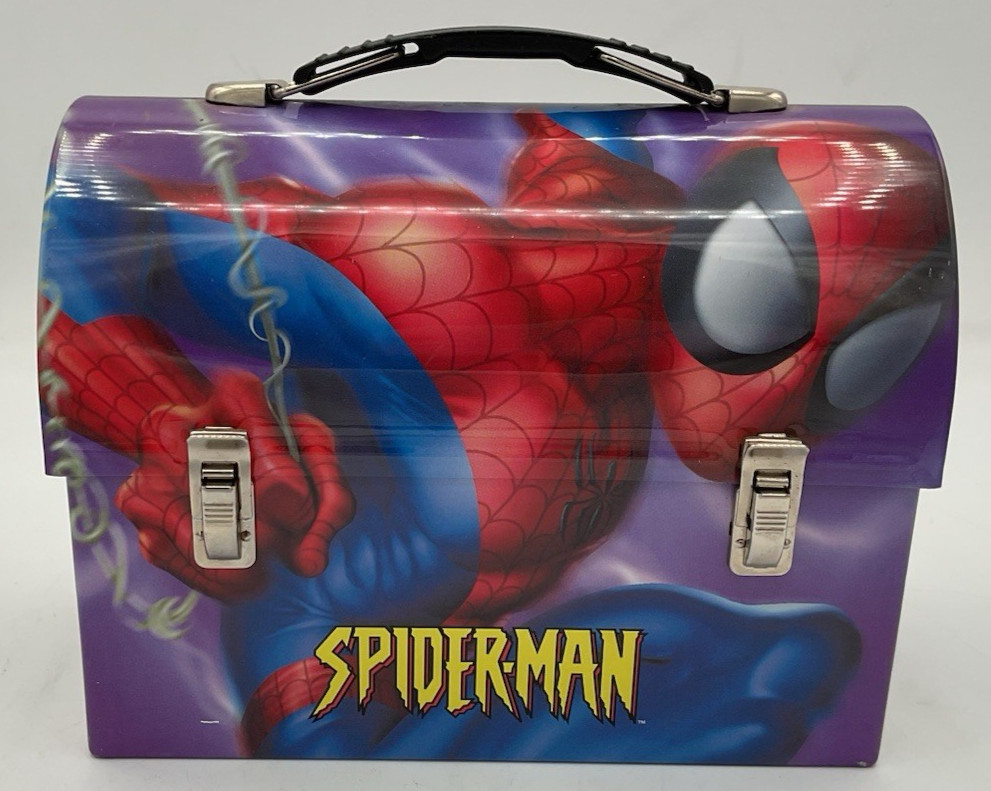 Marvel Spider-Man Tin Lunchbox 2005 NICE Fast Free Shipping!