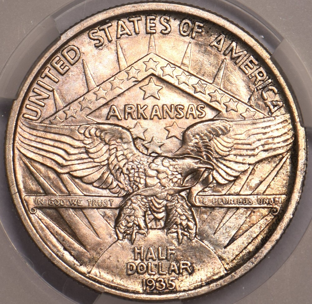 1935 Arkansas Commemorative Half Dollar CAC MS-65; Choice Original
