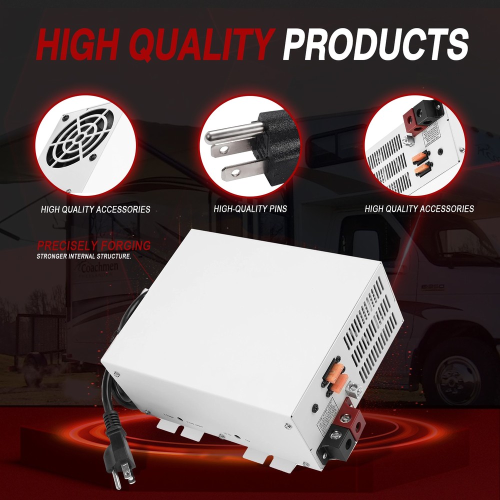 PM3-60-amp RV Converter 60 Amp 12V Power Converter Battery Charger w/ LED light