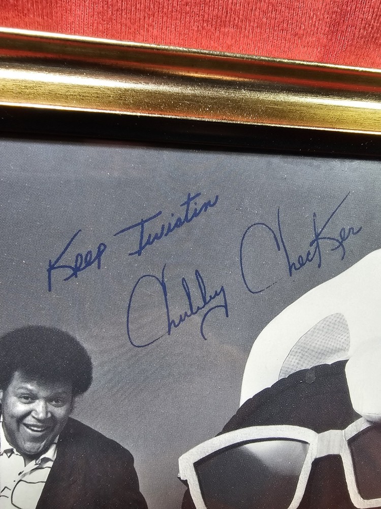 CHUBBY CHECKER AUTHENTIC AUTOGRAPHED Signed Vintage Photo
