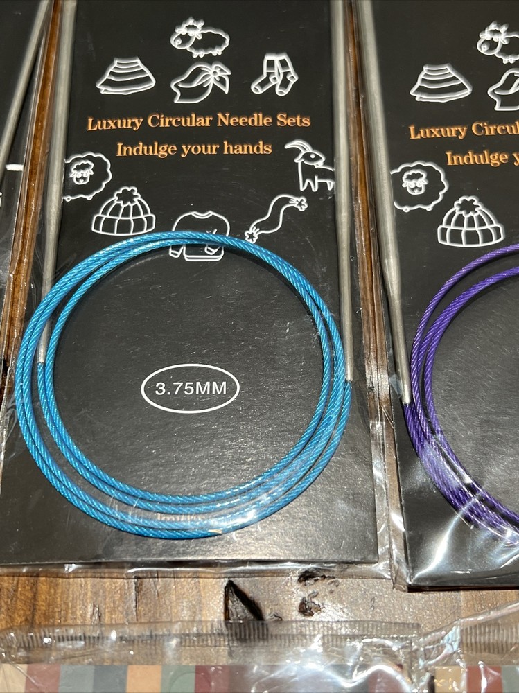 6 Various Fixed Circular Needles 2.75mm-10mm