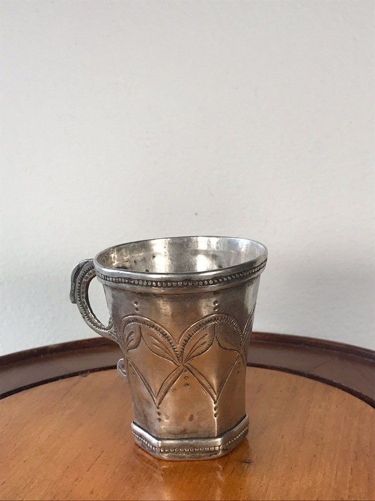 antique silver spanish colonial cup mug