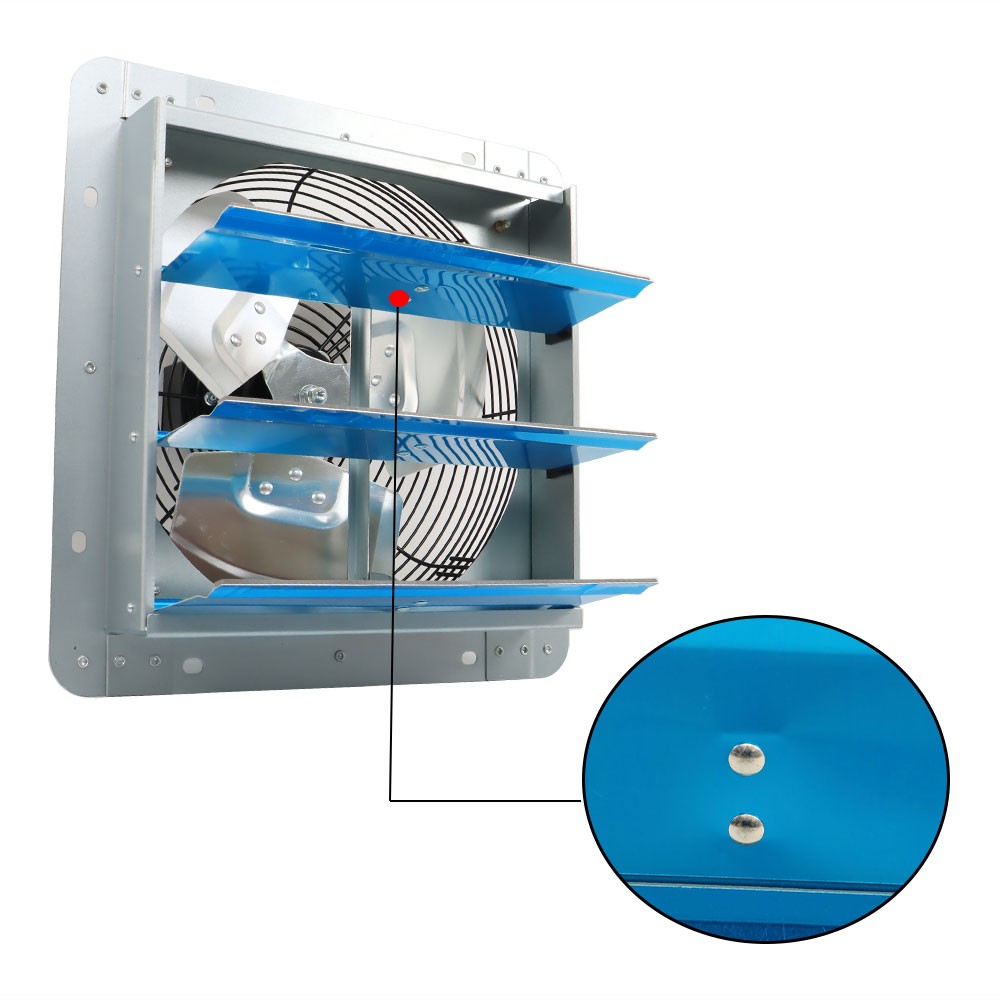 940CFM 12" Wall Mounted Shutter Exhaust Fan Aluminum High Speed With Controller