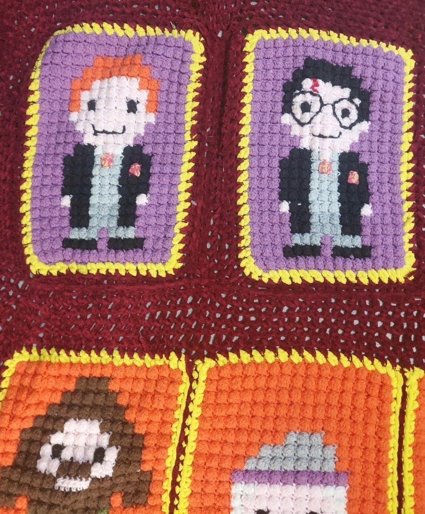 Lovely Handmade Harry Potter Crocheted Blanket Throw