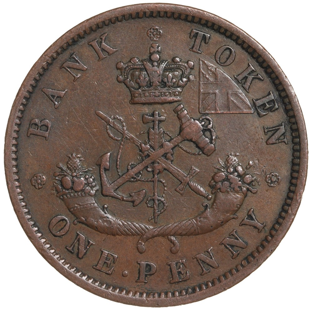 1852 Upper Canada 1 Penny token