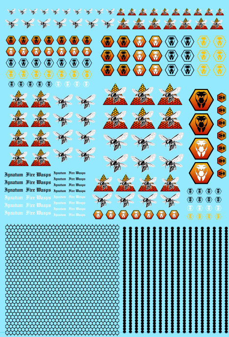A5 - Wasp Legion Tiny Titans Transfer Sheet