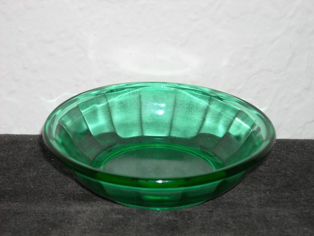 Akro Agate Large Interior Panel Toy Cereal Bowl  Green