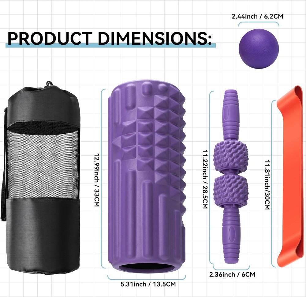 1 Fo Roller Set, High Density Fitn Exercise Fo Roller for Deep