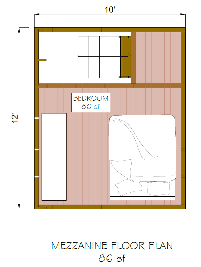 Modular Cabin Plan, Changeable & Expandable, 12’x20’ Tiny House, Free Shipping