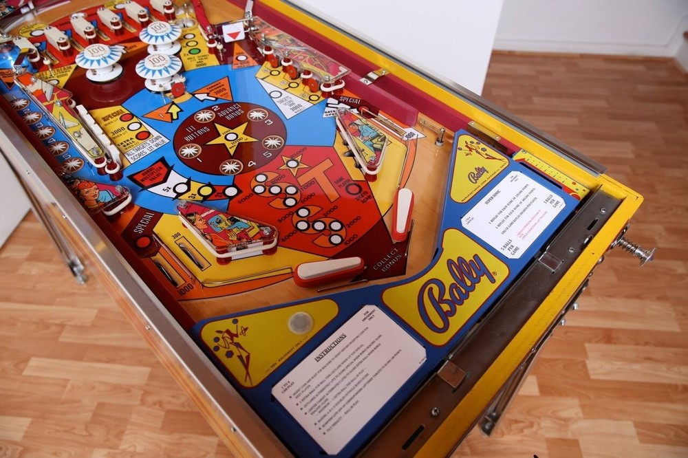 Bally Supersonic Pinball Machine CABINET Decal Set