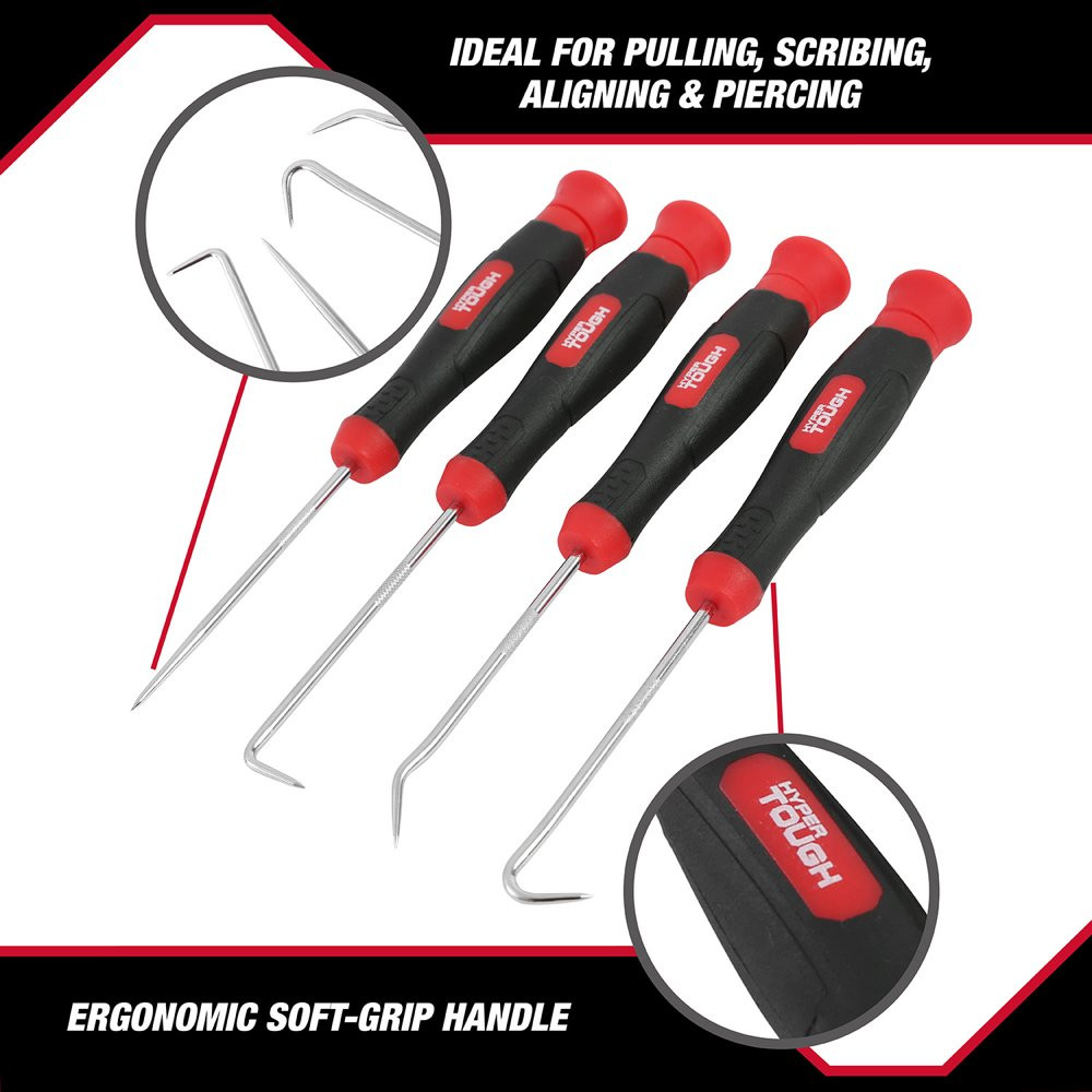 Curved Hook, Complex Hook, 90 Degree Hook Automotive Electrical work 4-Piece