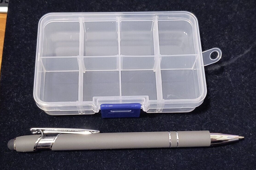 3-Pack Clear 8-Grid Plastic Box Organizer Bead Components DIY Jewelry Storage