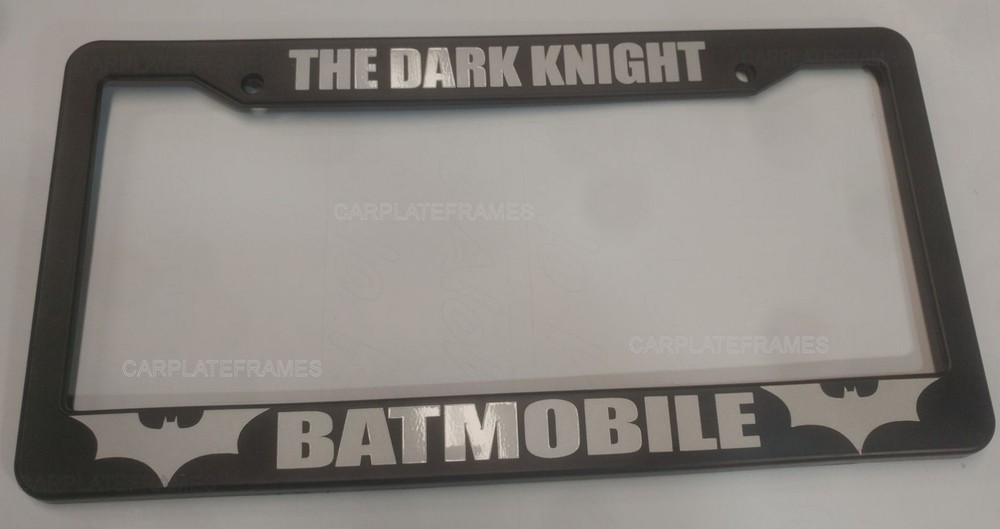REFLECTIVE THE DARK KNIGHT BATMOBILE License Plate Frame