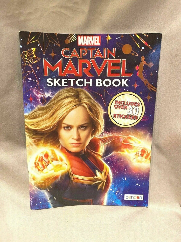 Marvel CAPTAIN MARVEL Sketch Book (Includes over 30 Stickers) NEW