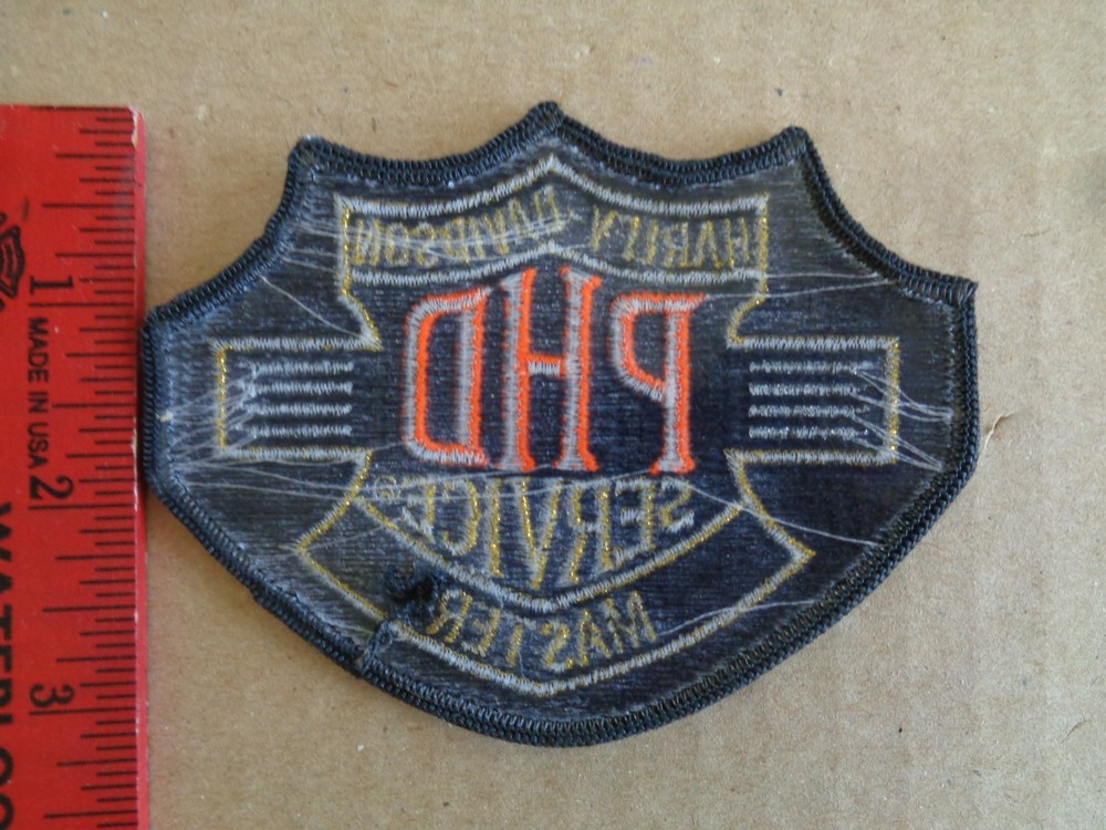 HARLEY-DAVIDSON PHD SERVICE MASTER UNIFORM PATCH NOS ORIGINAL MOTORCYCLE 4X3