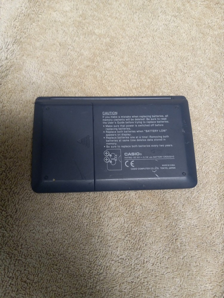 Casio Digital Diary SF-3905A 128KB with Backlight Display Tested Working