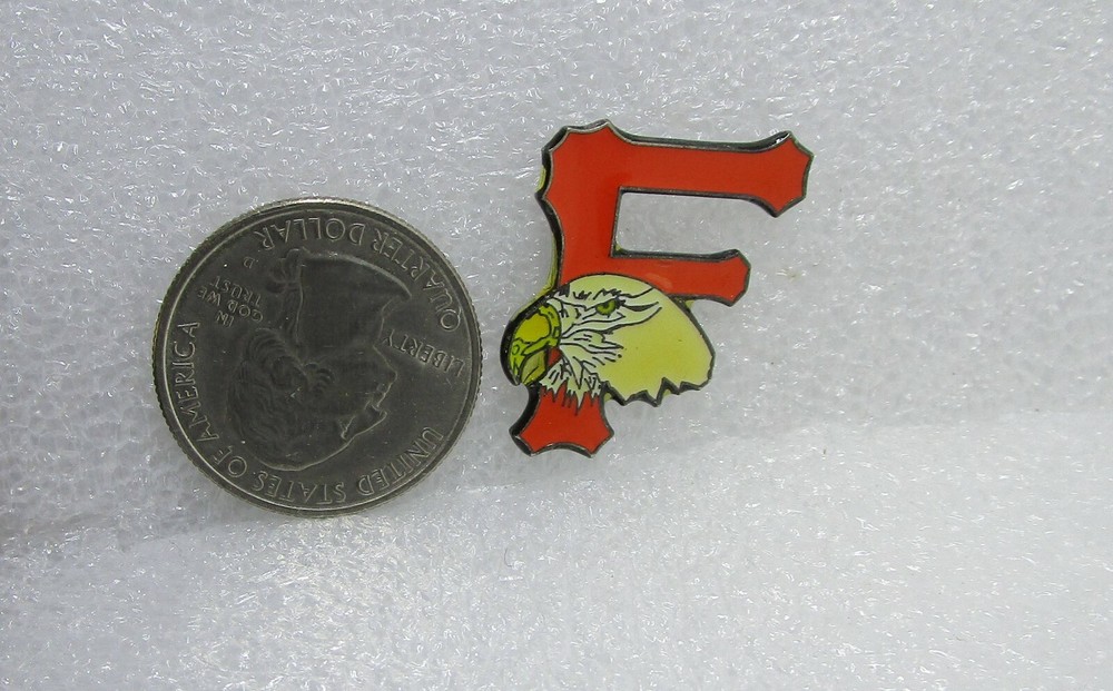 Eagle w/ Orange Letter F Pin