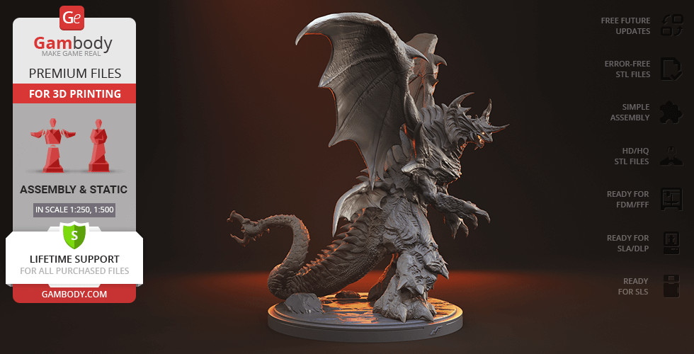 Destroyah Resin Sculpture Statue Model Kit Unpainted/Unassembled