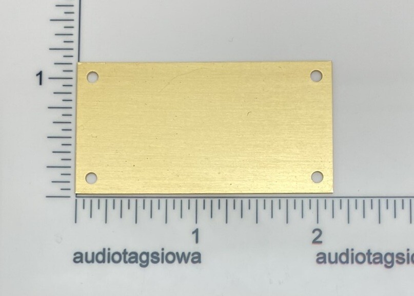 Thorens Made in Switzerland Turntable Name Plate Custom Engraved Solid Brass