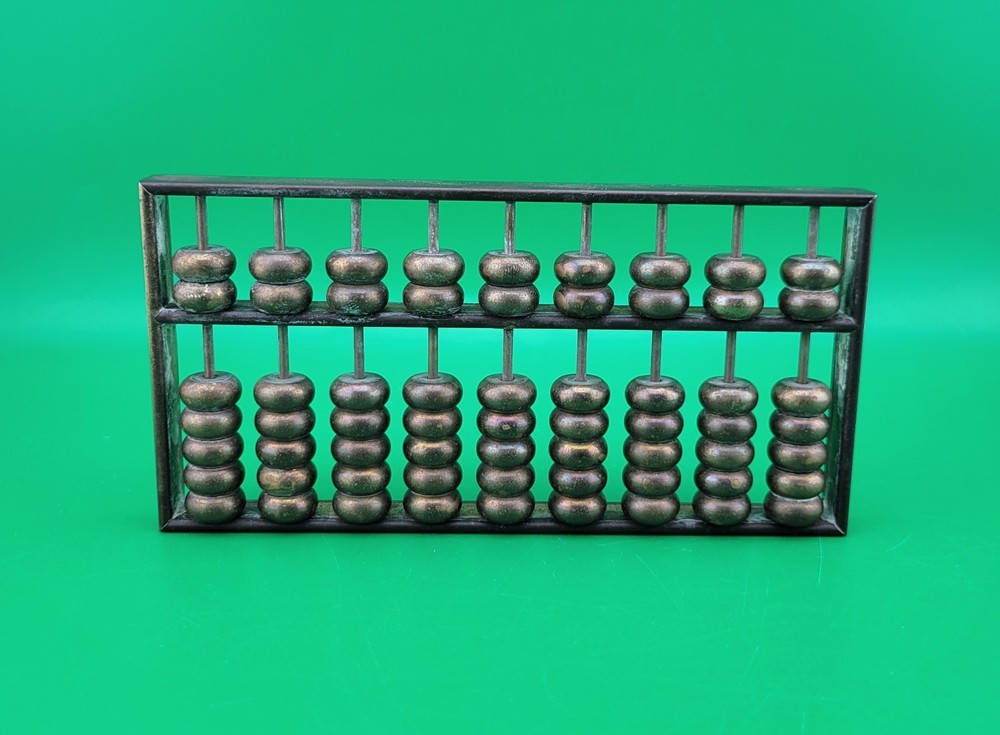 Vintage Solid Brass Abacus 6” x 3”