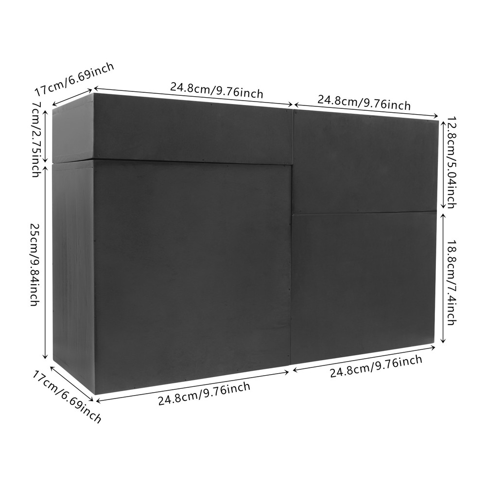 10*Drawers Cabinet Desktop Storage Organizer Desktop Wood Stackable Drawer Rack