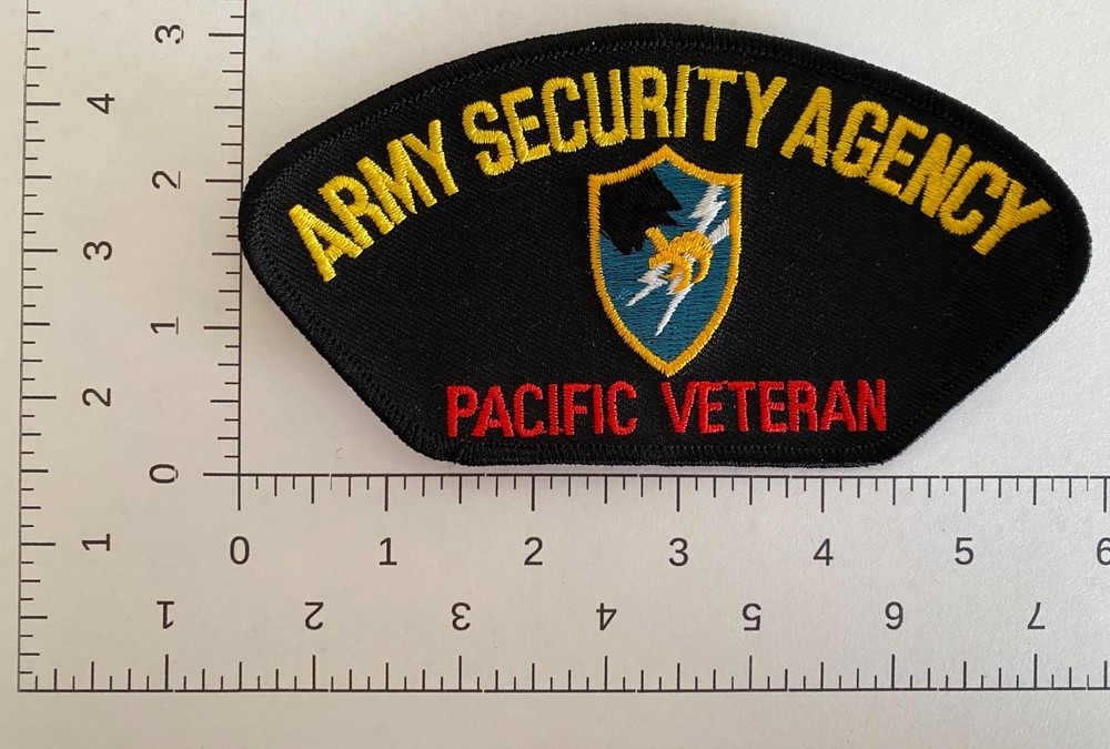 Army Security Agency Pacific Veteran Patch Embroidered Military