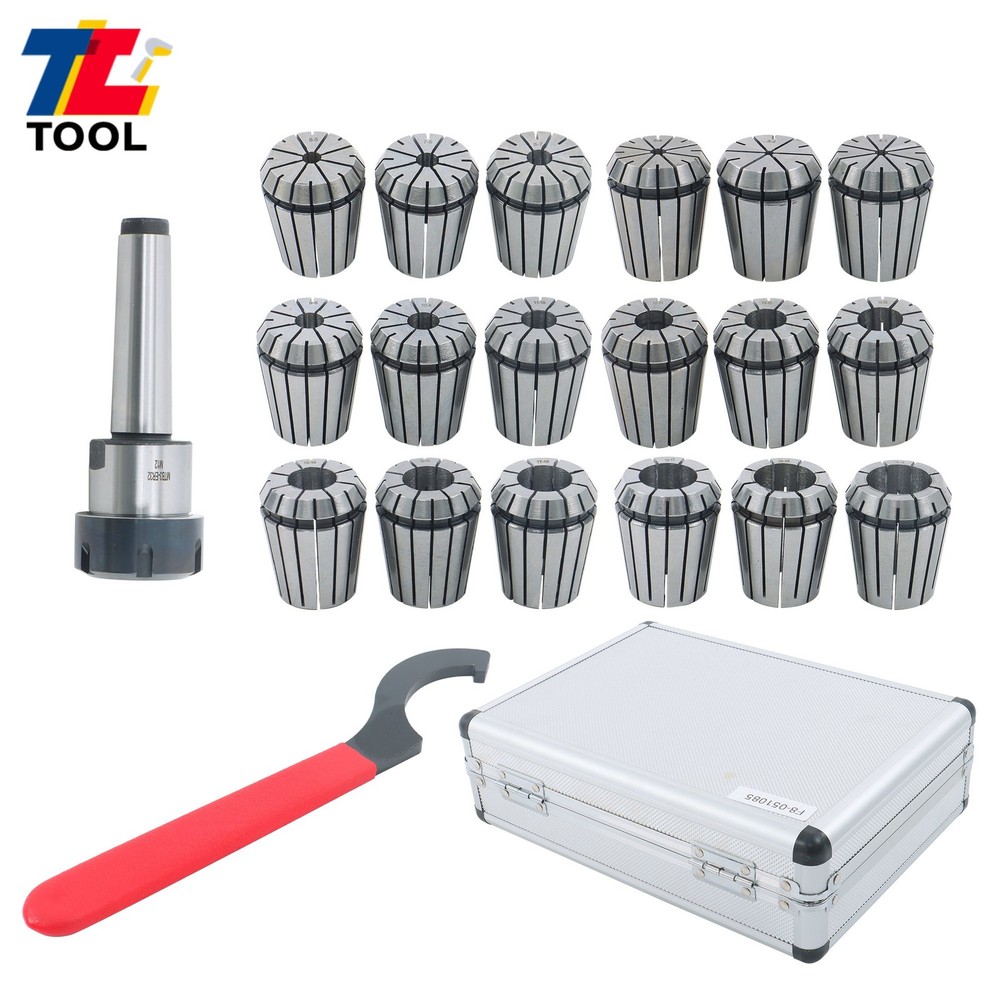 ER32 Collet 18 Pack Set MT3 M12 Thread Spring Type for CNC Milling Engraving