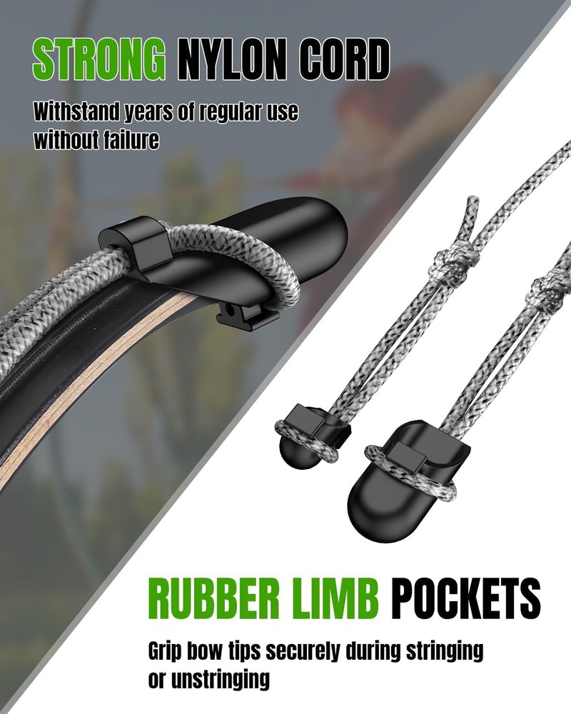 Recurve Bow Stringer Tool, Archery Bow Stringer Tool with Bowstring Finger Guard