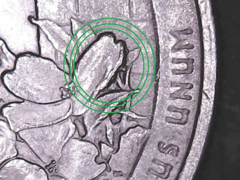 2015 P Blue Ridge Parkway ATB Quarter with Die Chips Mint Error.