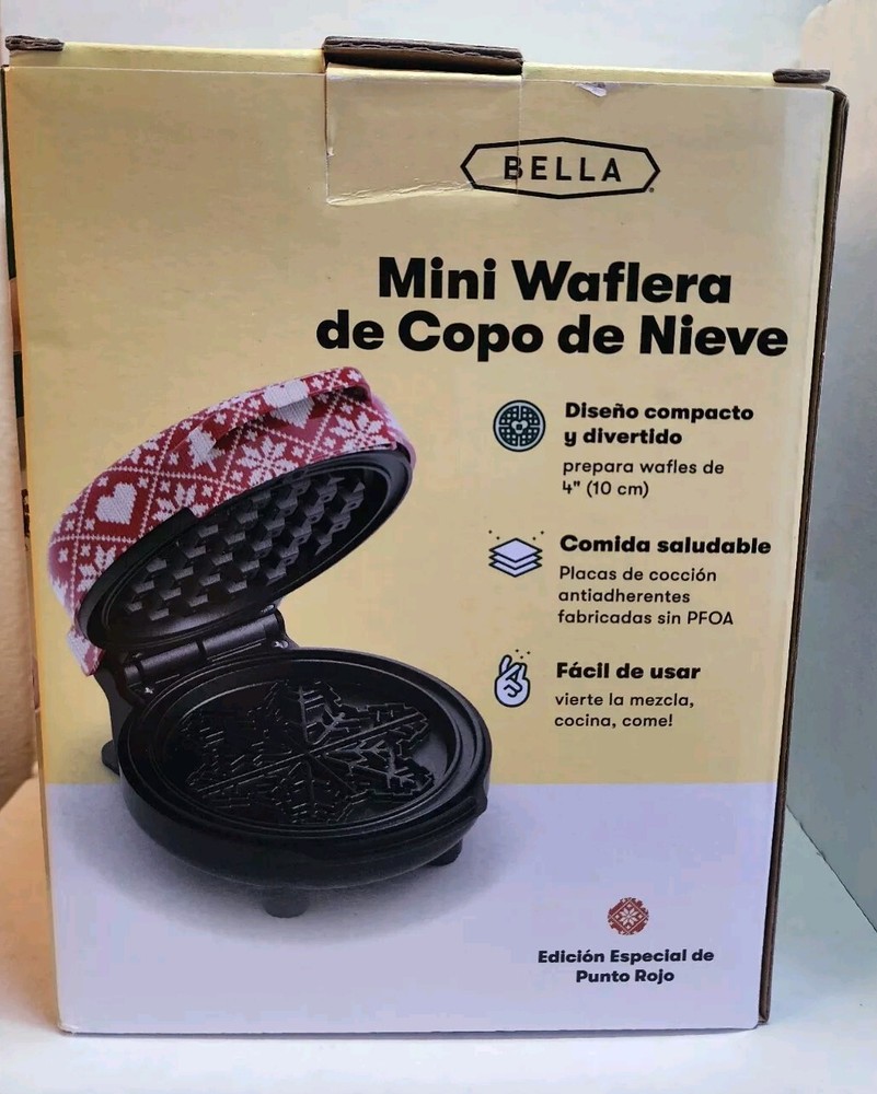 Bella Mini Snowflake Waffle Maker-New!