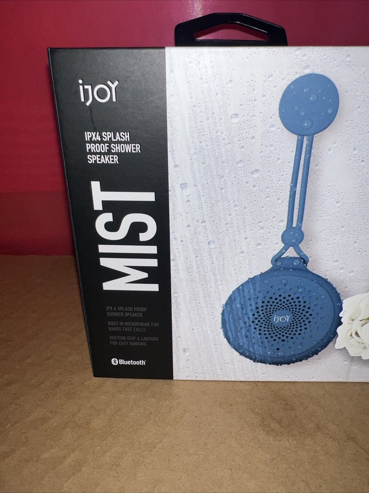 Shower Speaker Mist IPX4 IJoy Splash Proof Bluetooth Blue