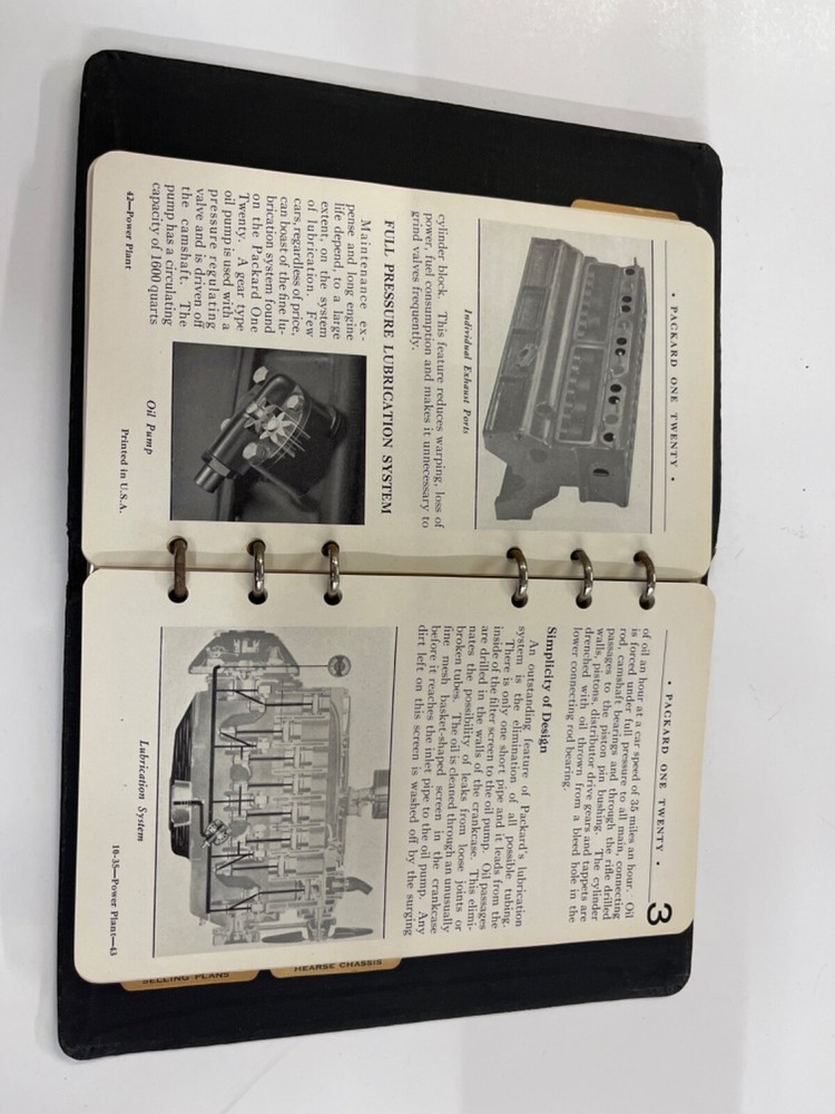 1935 Packard Motor Car Packard One Twenty “B” Data Automobile Book