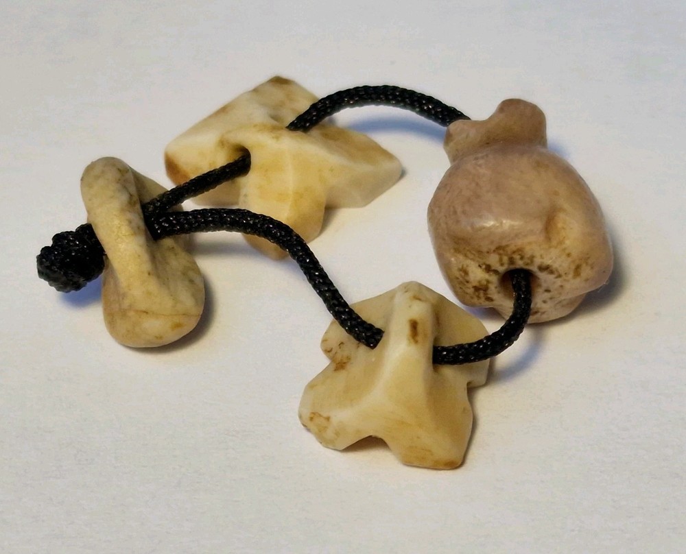 4 ANCIENT RARE ASIA MINOR SHELL BEADS