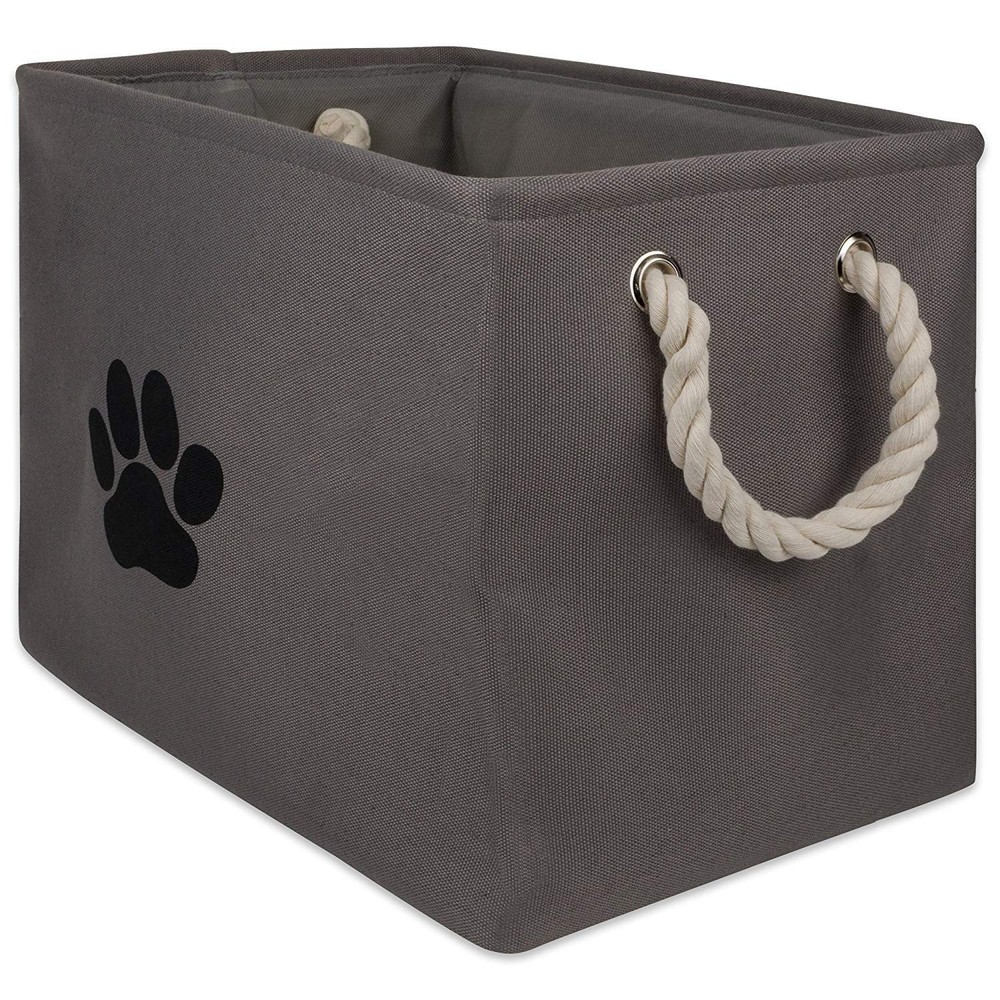 Pet Storage Collection Collapsible Bin, Small Rectangle, Gray