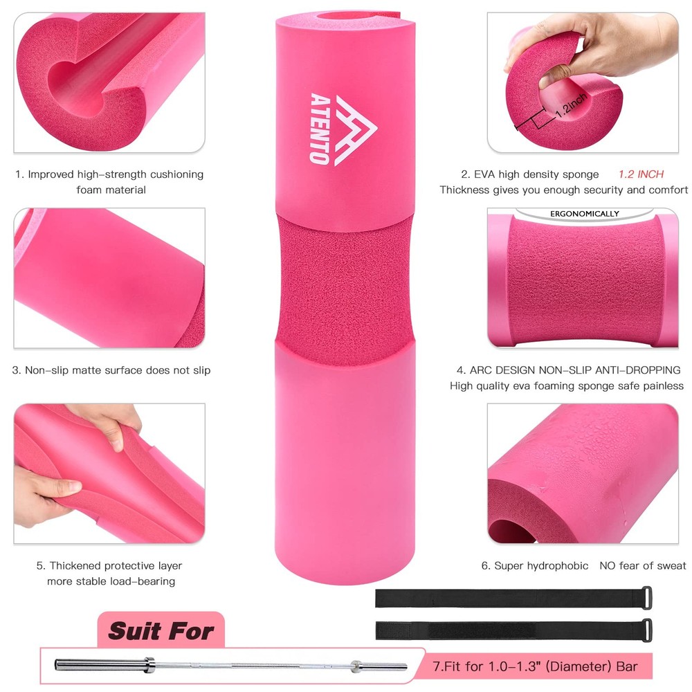 9Pcs Barbell Pad Set for Hip Thrusts, Thick Cushion Hip Thrust Pad for Relief...