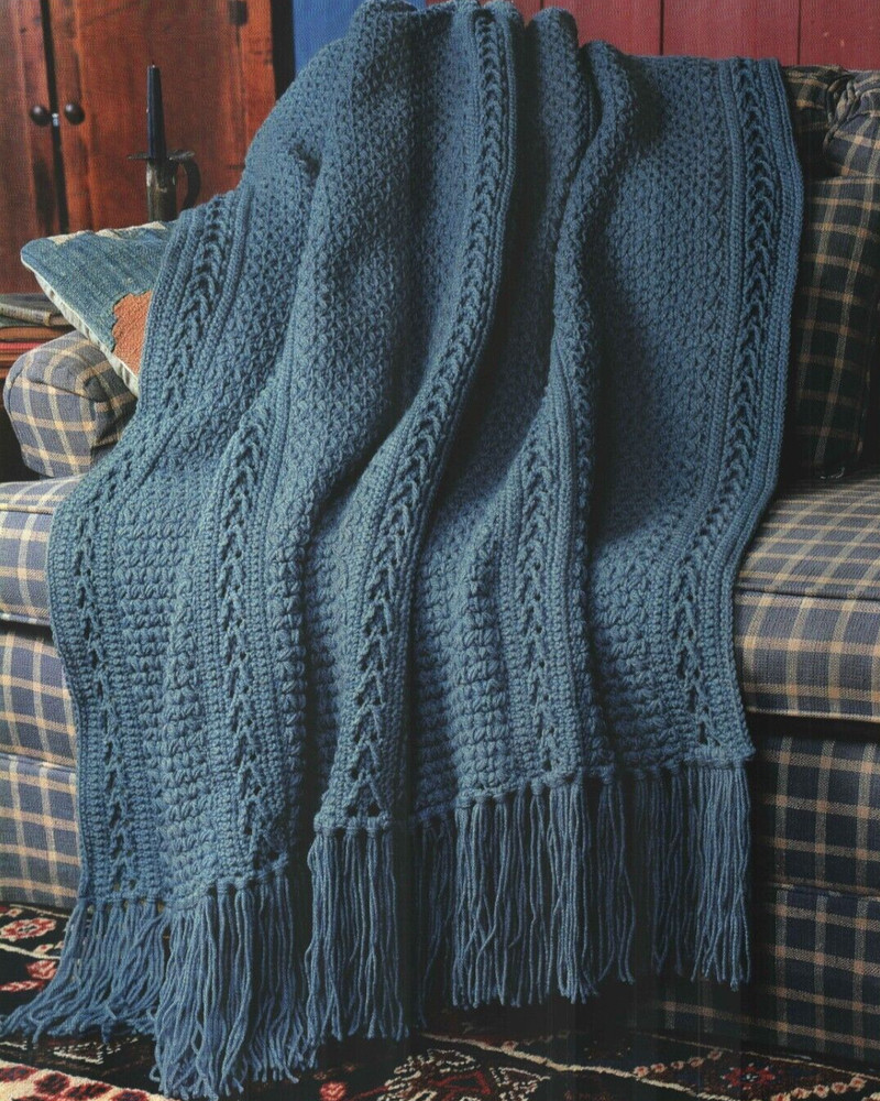 SERENE WRAP AFGHAN HOME DECOR CROCHET PATTERN INSTRUCTIONS